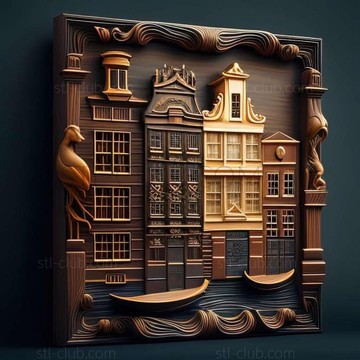 3D model Amsterdam Netherlands Europe (STL)